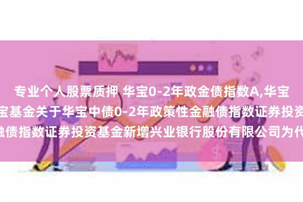 专业个人股票质押 华宝0-2年政金债指数A,华宝0-2年政金债指数C: 华宝基金关于华宝中债0-2年政策性金融债指数证券投资基金新增兴业银行股份有限公司为代销机构的公告