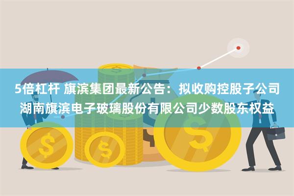 5倍杠杆 旗滨集团最新公告：拟收购控股子公司湖南旗滨电子玻璃股份有限公司少数股东权益